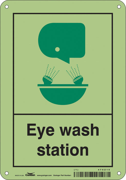Safety Sign 10 in x 7 in Polyethylene