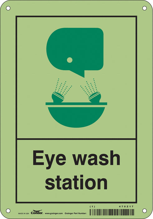 Safety Sign 10 in x 7 in Aluminum