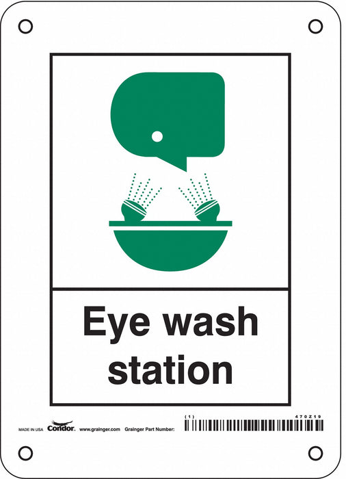 Safety Sign 7 in x 5 in Polyethylene