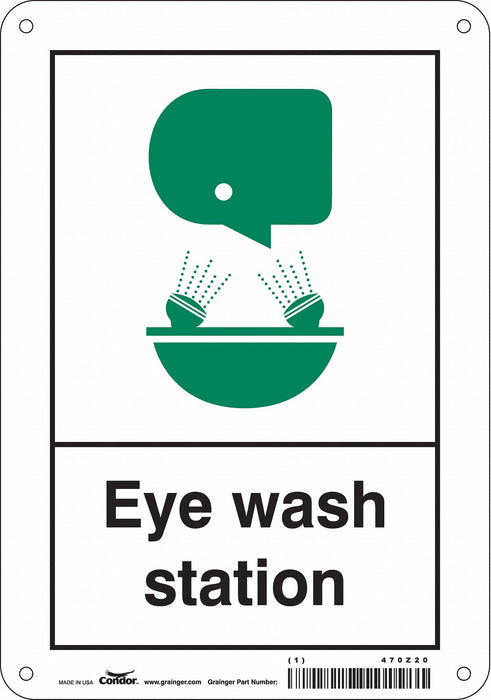 Safety Sign 10 in x 7 in Polyethylene