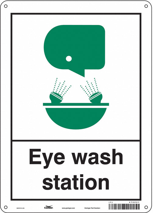 Safety Sign 14 in x 10 in Polyethylene