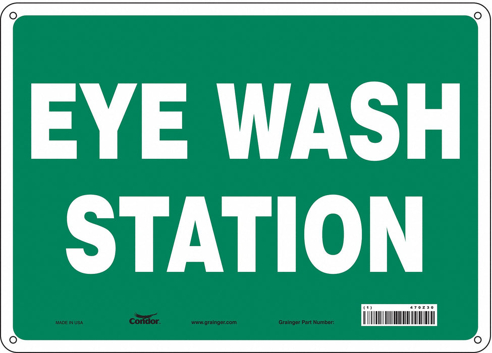 Safety Sign 10 in x 14 in Polyethylene
