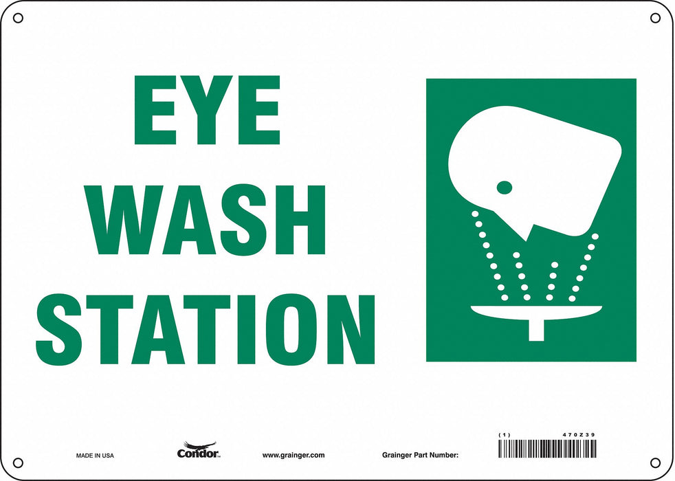 Safety Sign 10 in x 14 in Polyethylene