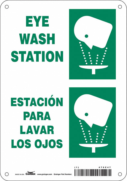 Safety Sign 10 in x 7 in Aluminum