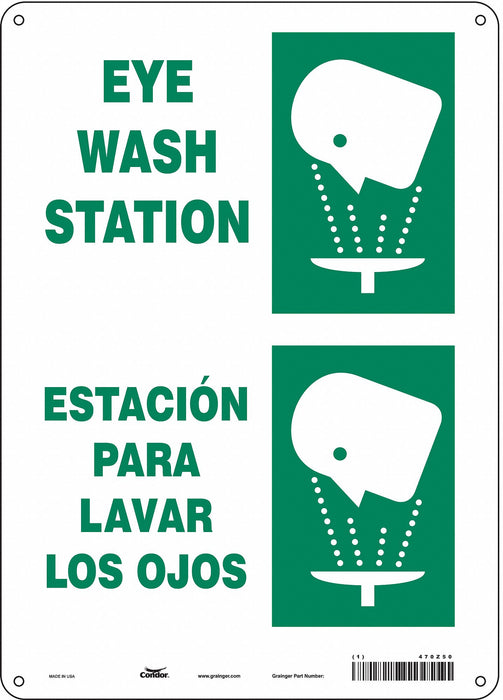 Safety Sign 14 in x 10 in Polyethylene
