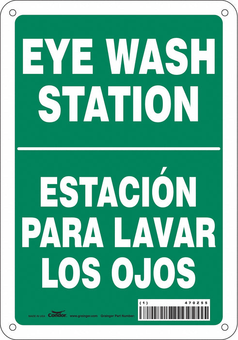 Safety Sign 10 in x 7 in Polyethylene