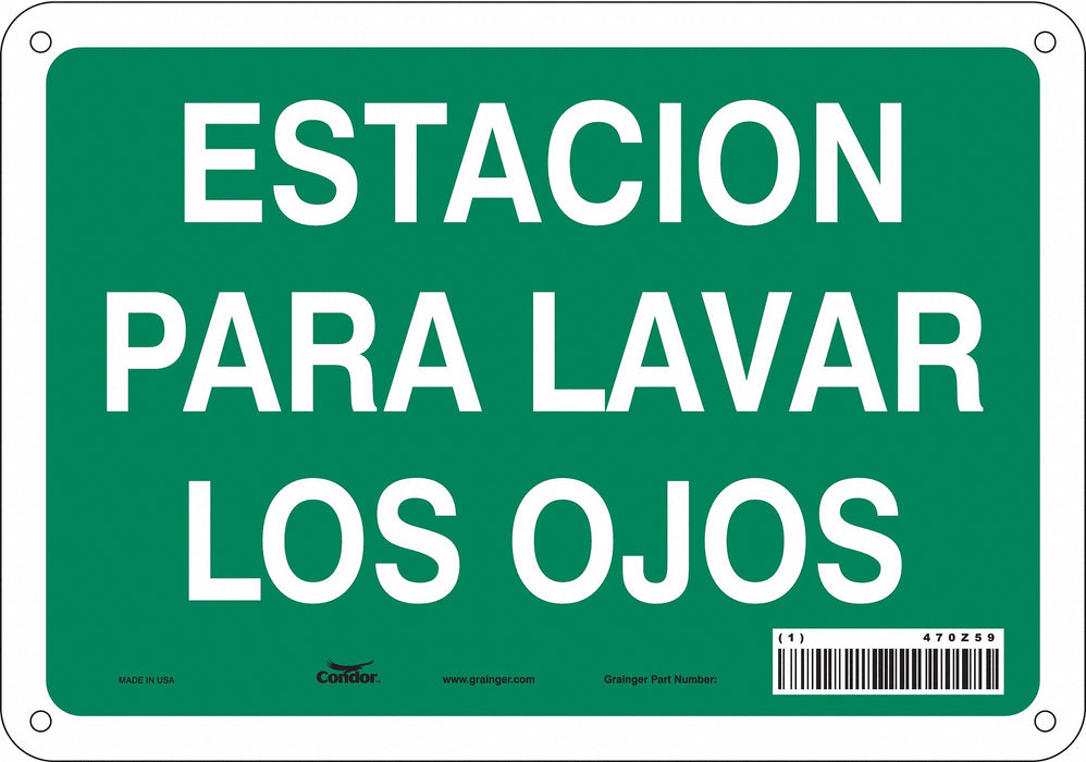 Safety Sign 7 in x 10 in Aluminum