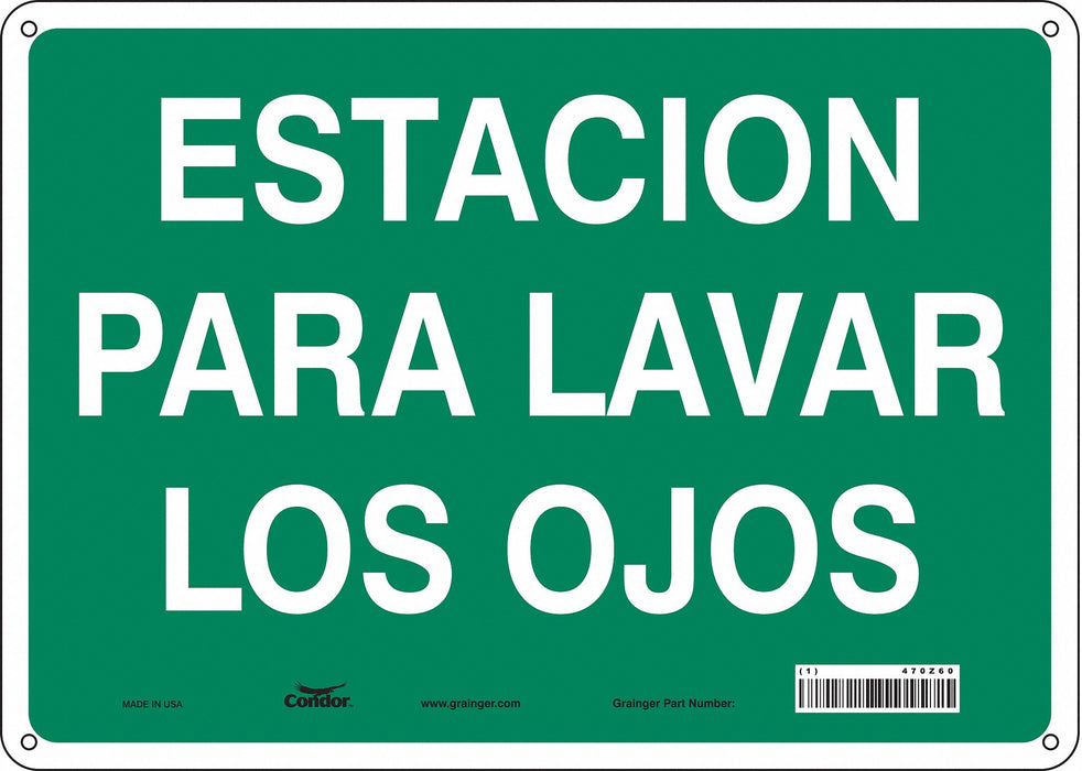 Safety Sign 10 in x 14 in Aluminum