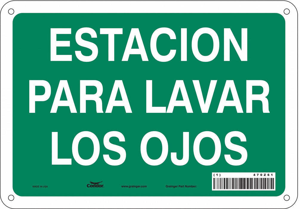 Safety Sign 7 in x 10 in Polyethylene