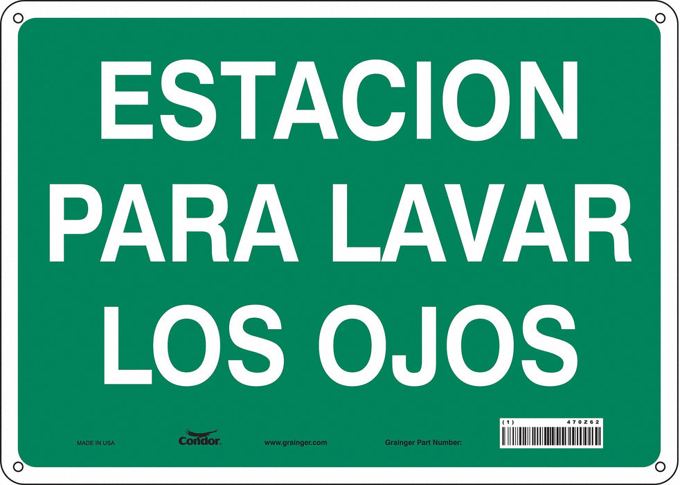 Safety Sign 10 in x 14 in Polyethylene