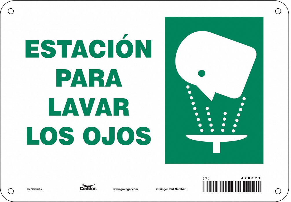 Safety Sign 7 in x 10 in Aluminum