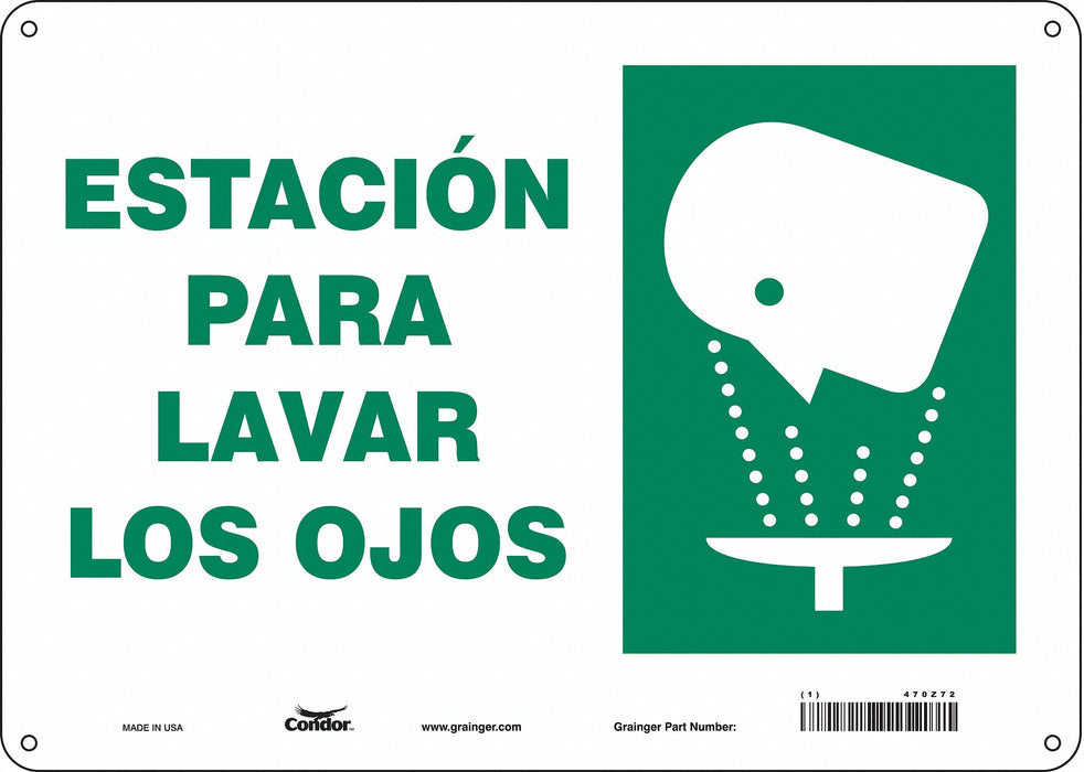 Safety Sign 10 in x 14 in Aluminum