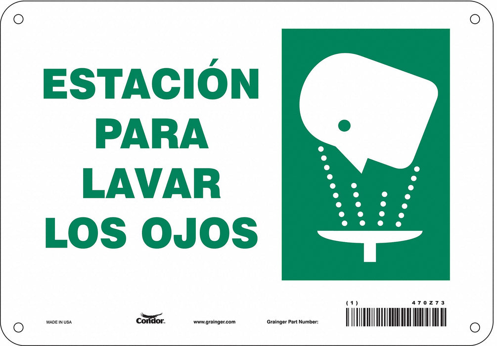 Safety Sign 7 in x 10 in Polyethylene