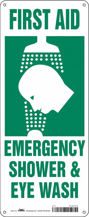 Safety Sign 17 in x 7 in Polyethylene