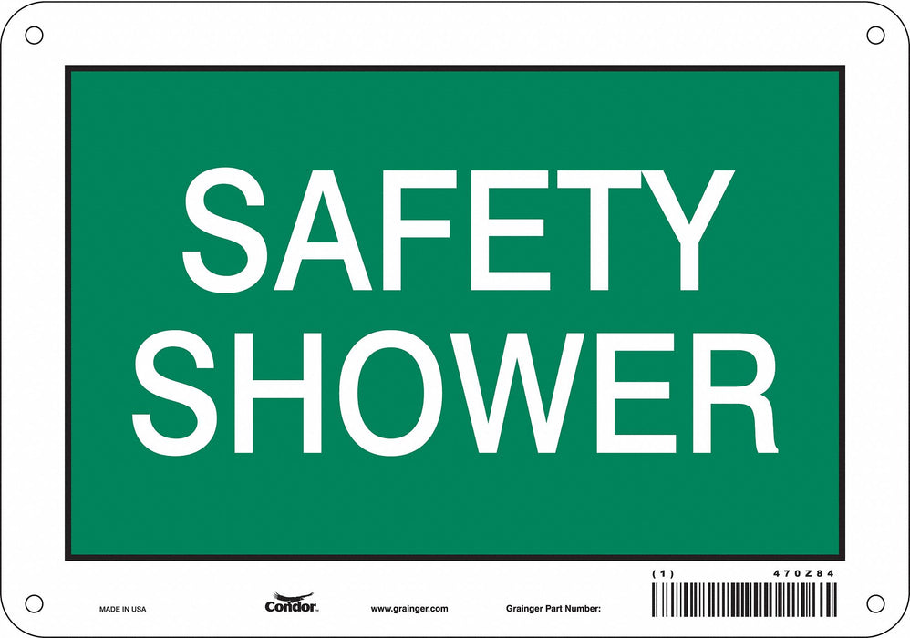 Safety Sign 7 in x 10 in Polyethylene