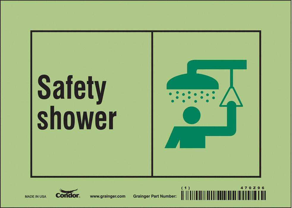 Safety Sign 5 in x 7 in Glow Vinyl