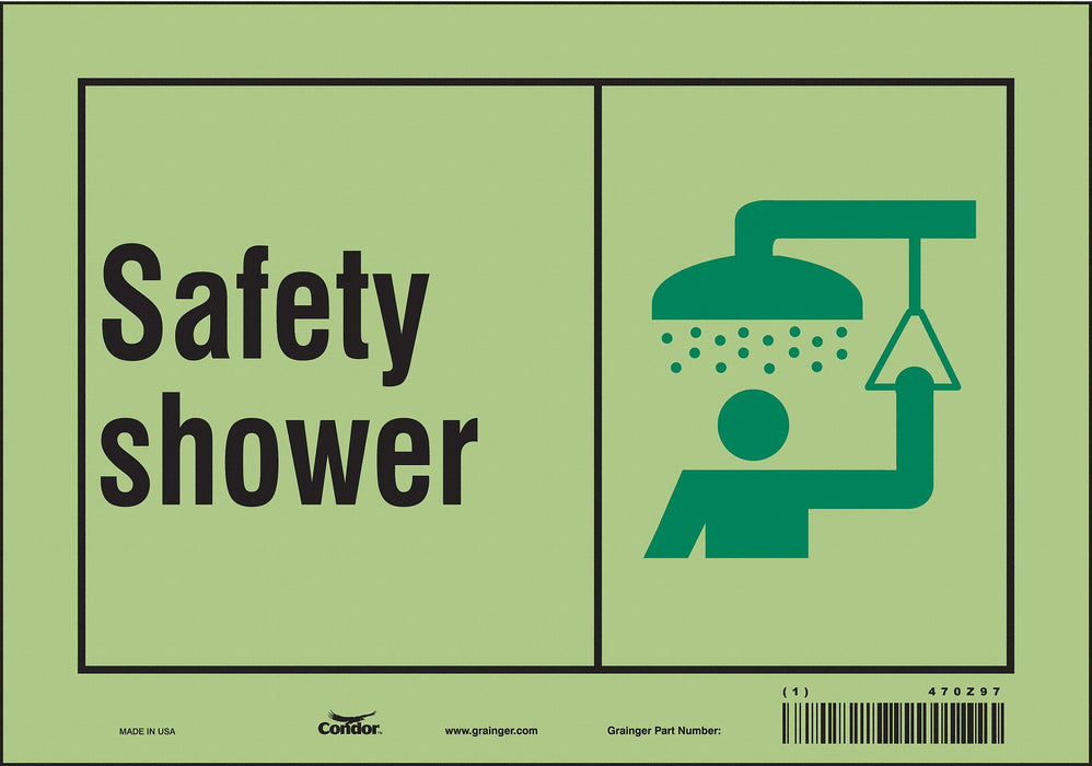 Safety Sign 7 in x 10 in Glow Vinyl