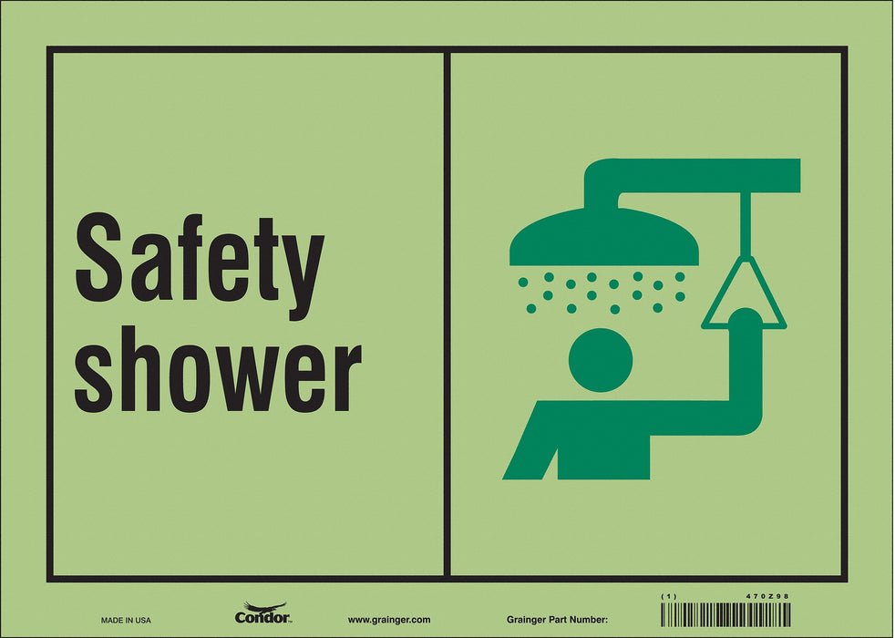Safety Sign 10 in x 14 in Glow Vinyl