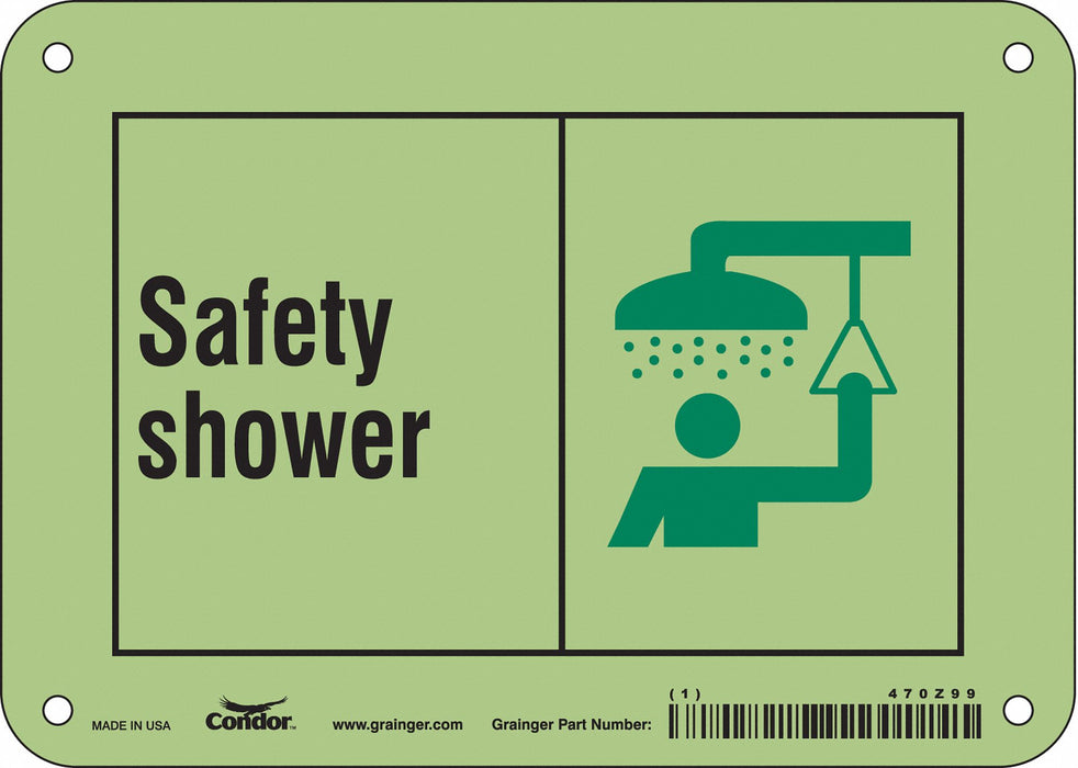 Safety Sign 5 in x 7 in Polyethylene