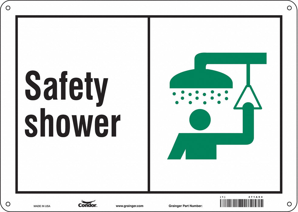 Safety Sign 10 in x 14 in Polyethylene