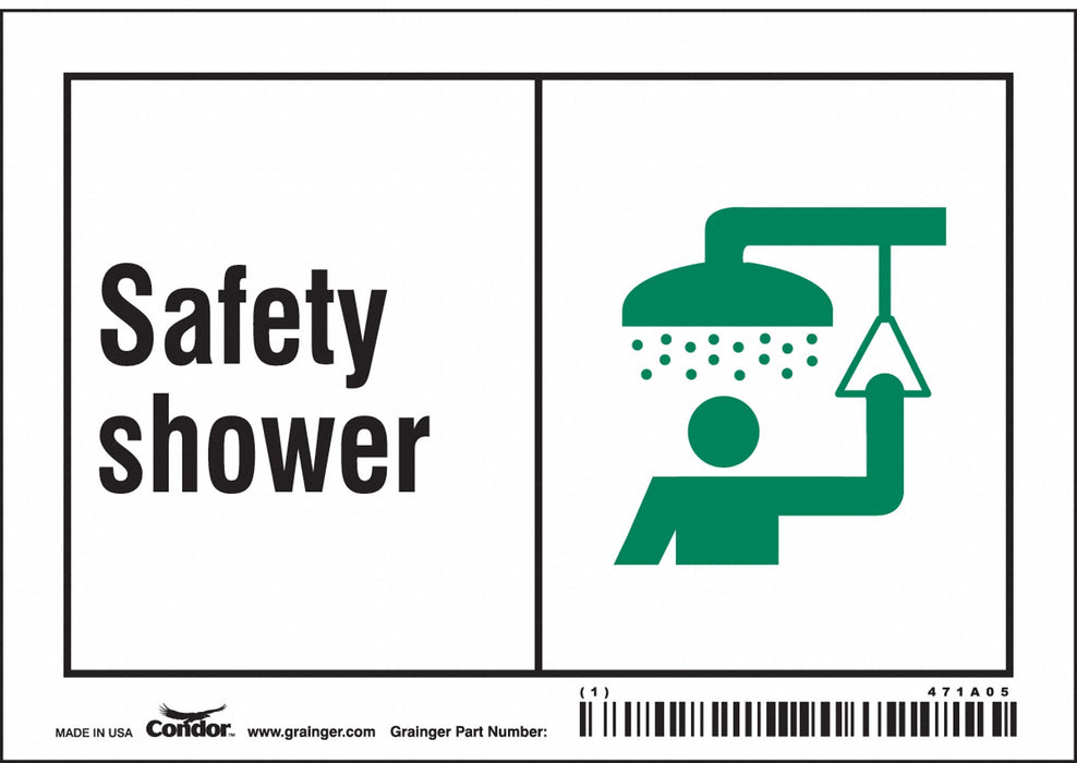 Safety Sign 3 1/2 in x 5 in Vinyl