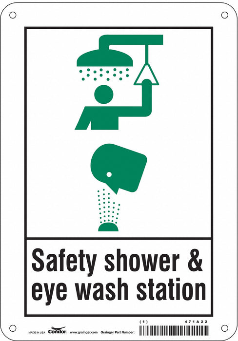 Safety Sign 10 in x 7 in Aluminum