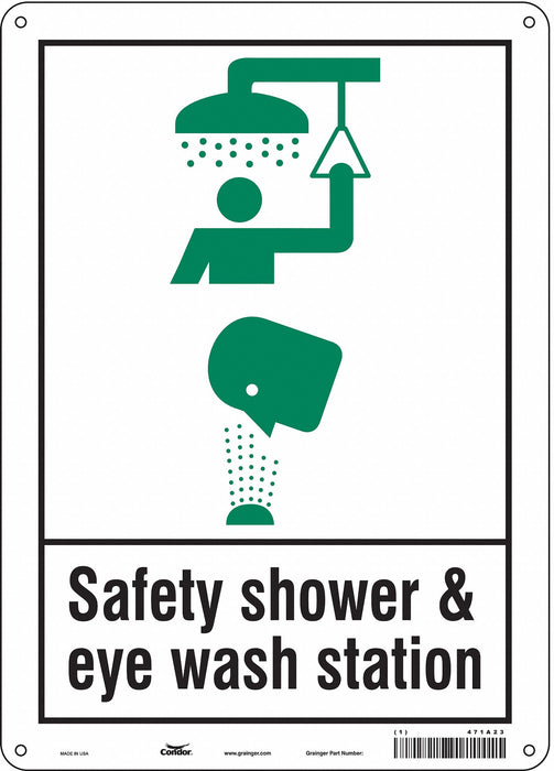 Safety Sign 14 in x 10 in Aluminum