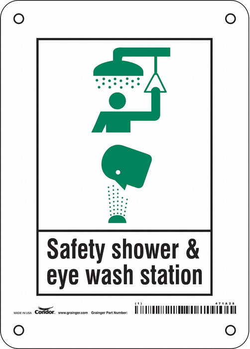 Safety Sign 7 in x 5 in Polyethylene