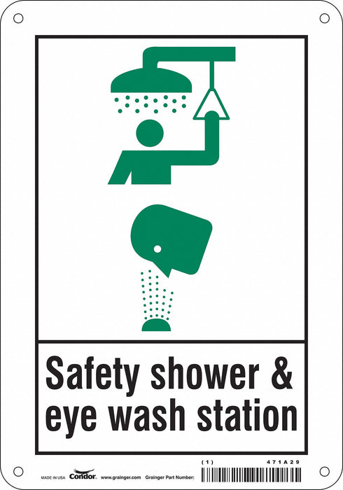 Safety Sign 10 in x 7 in Polyethylene