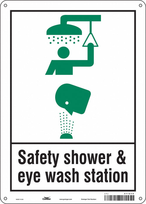 Safety Sign 14 in x 10 in Polyethylene