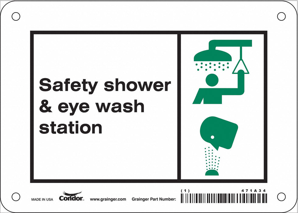 Safety Sign 5 in x 7 in Aluminum