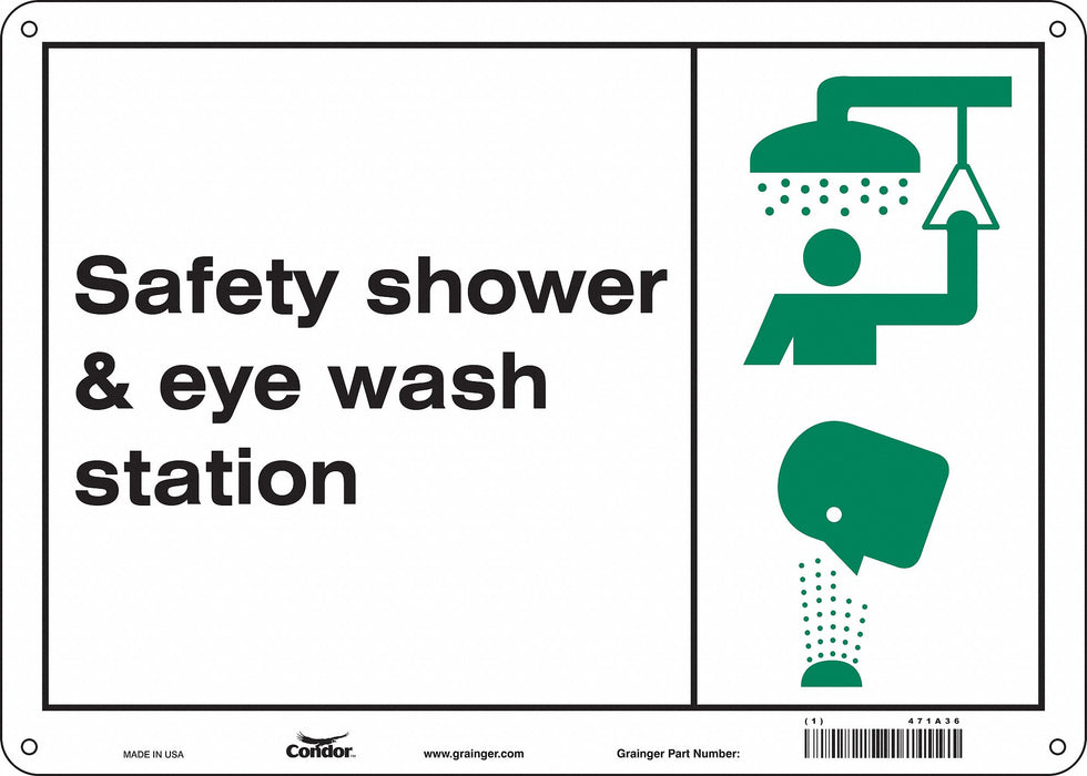 Safety Sign 10 in x 14 in Aluminum