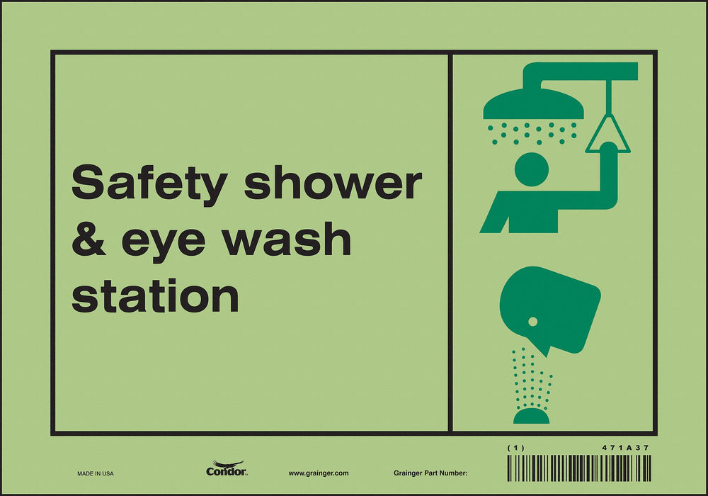 Safety Sign 7 in x 10 in Glow Vinyl