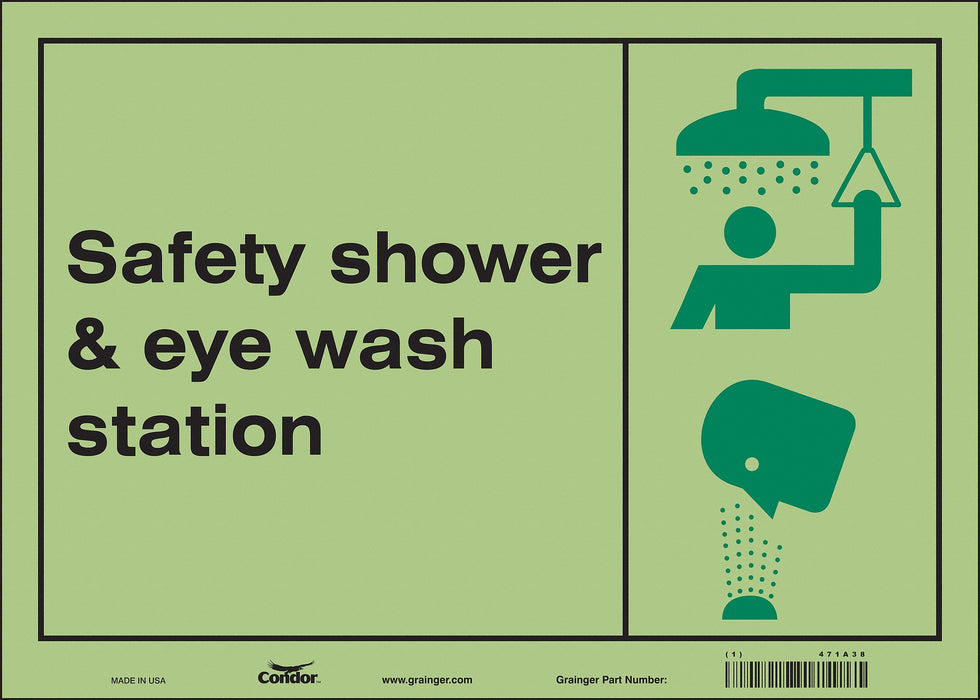 Safety Sign 10 in x 14 in Glow Vinyl