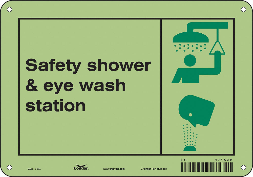 Safety Sign 7 in x 10 in Polyethylene