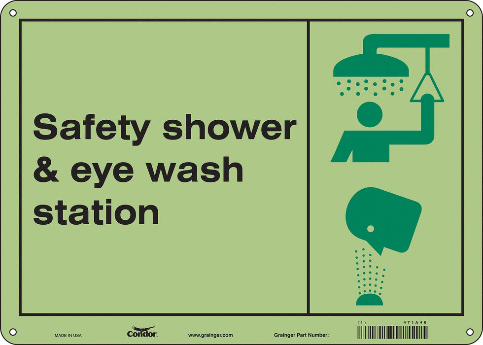 Safety Sign 10 in x 14 in Polyethylene