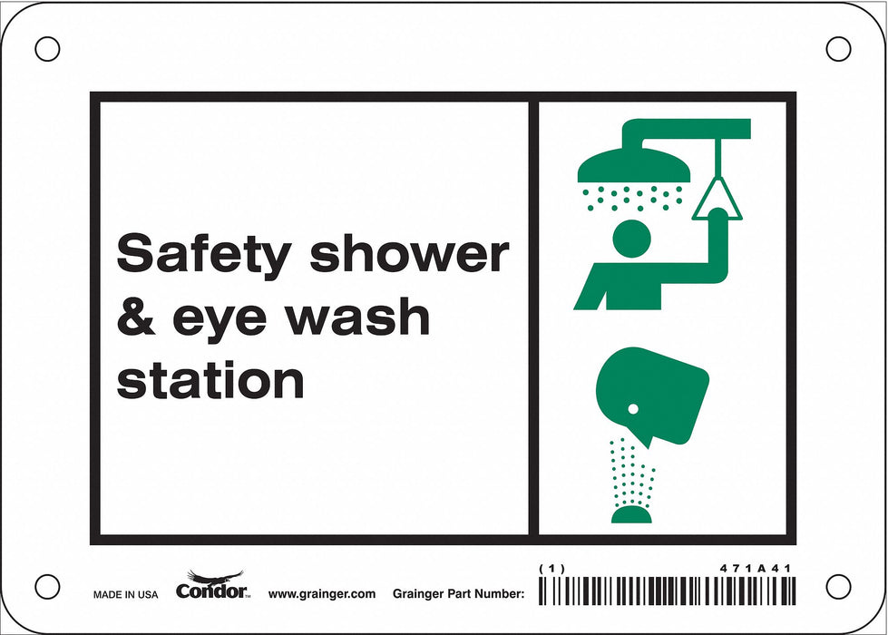Safety Sign 5 in x 7 in Polyethylene