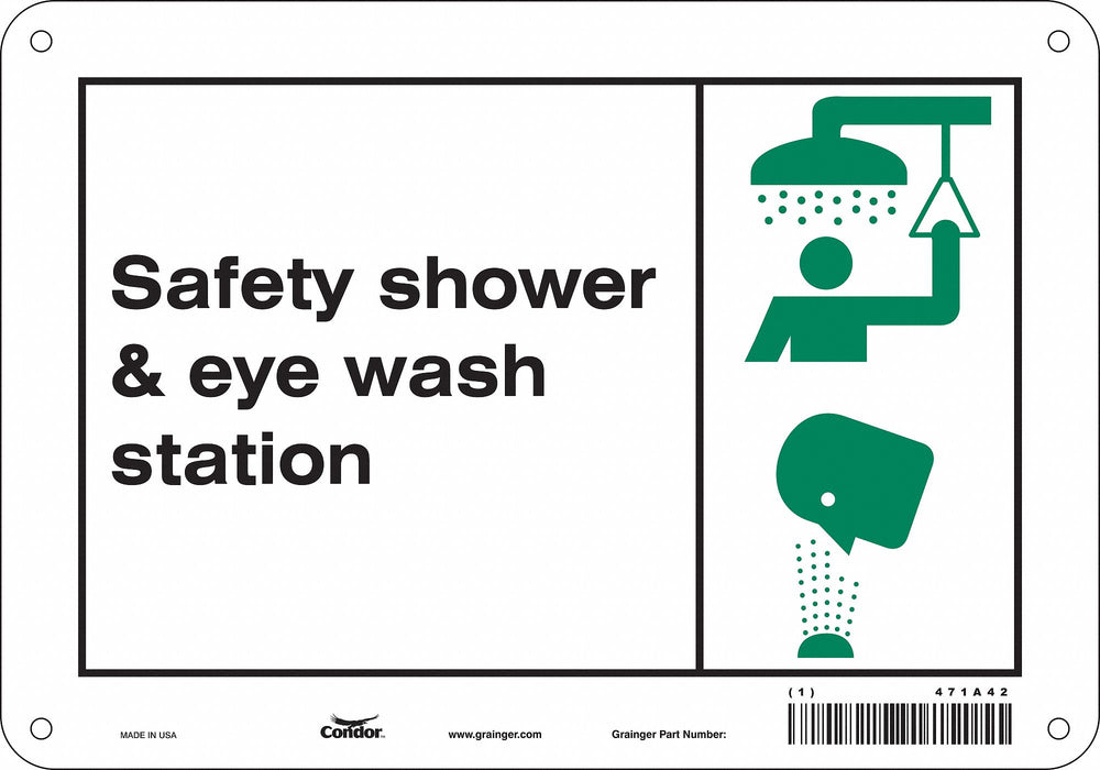 Safety Sign 7 in x 10 in Polyethylene