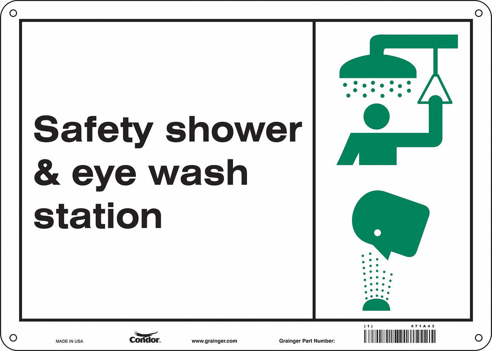Safety Sign 10 in x 14 in Polyethylene
