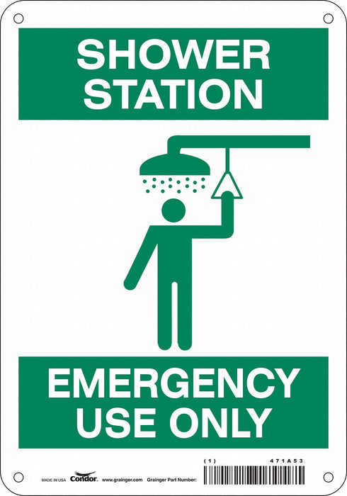 Safety Sign 10 in x 7 in Aluminum