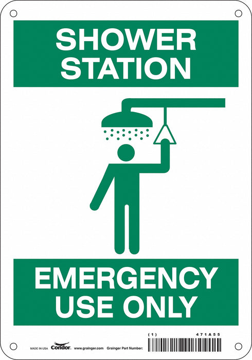 Safety Sign 10 in x 7 in Polyethylene