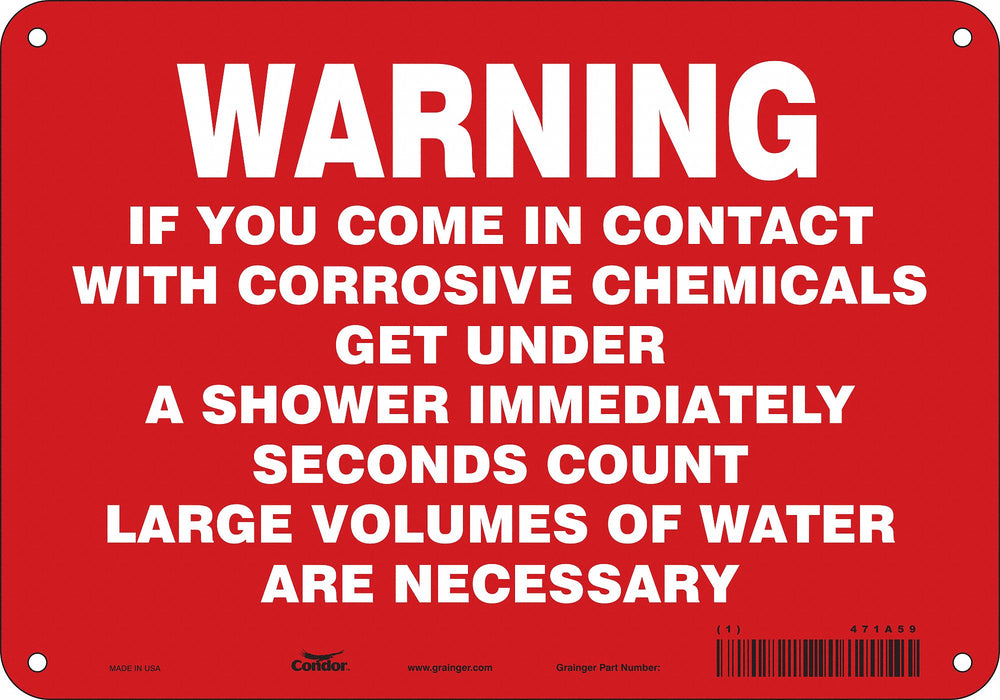 Safety Sign 7 in x 10 in Aluminum