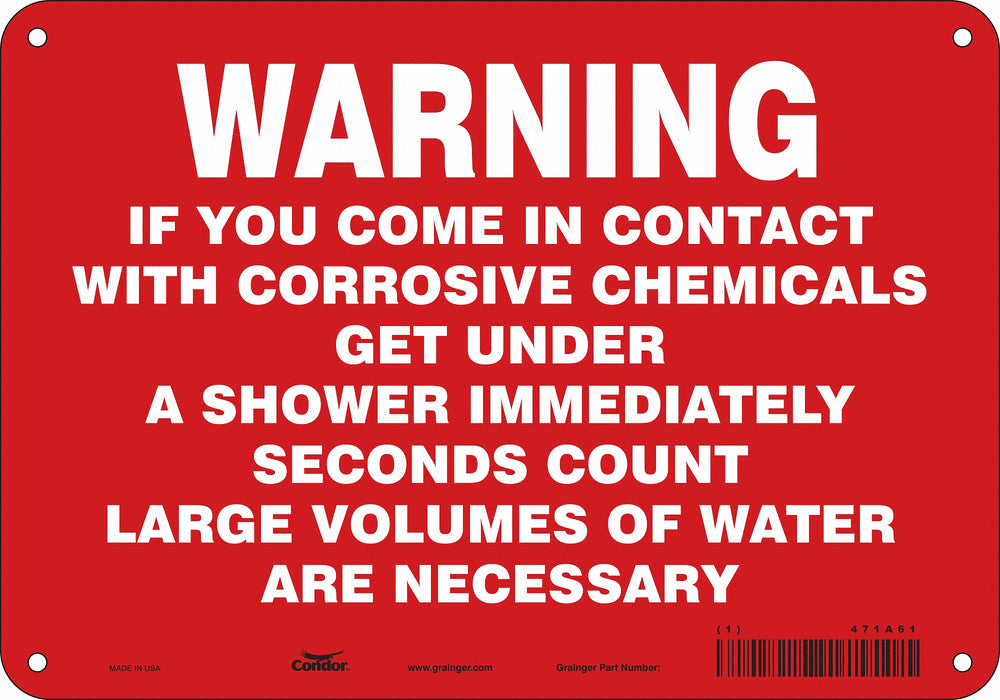 Safety Sign 7 inx10 in Polyethylene