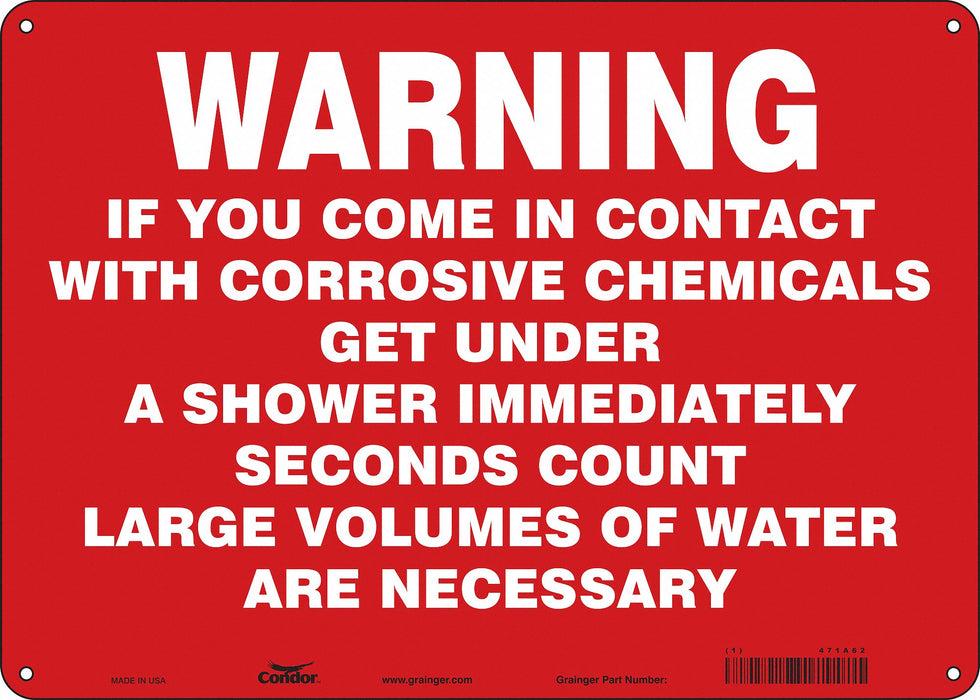 Safety Sign 10 in x 14 in Polyethylene