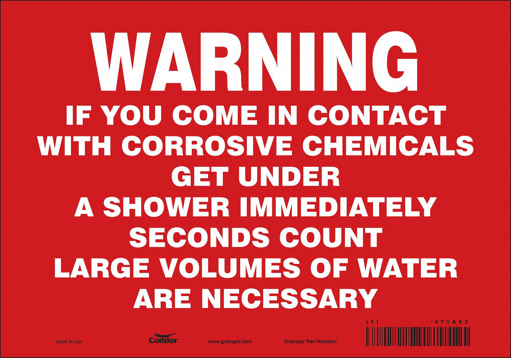Safety Sign 7 in x 10 in Vinyl