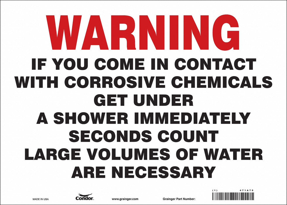 Safety Sign 10 in x 14 in Vinyl