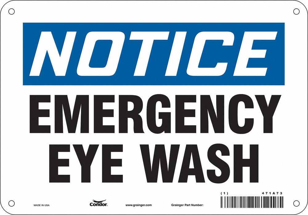 Safety Sign 7 in x 10 in Polyethylene