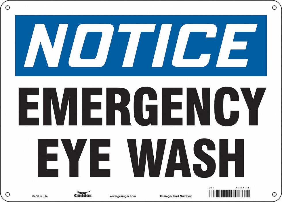 Safety Sign 10 in x 14 in Polyethylene