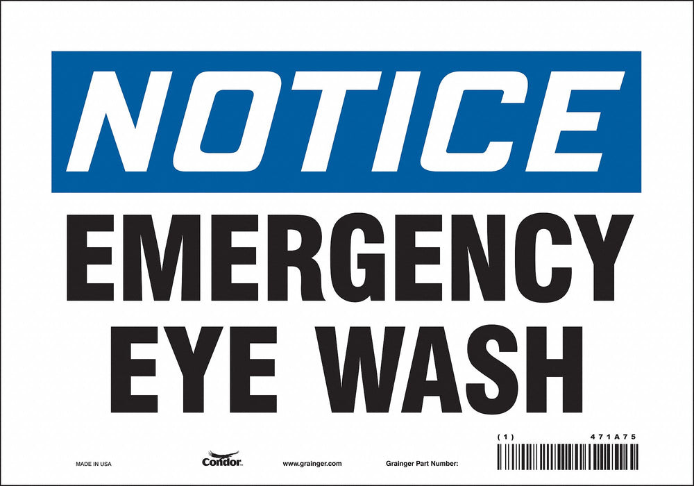 Safety Sign 7 in x 10 in Vinyl