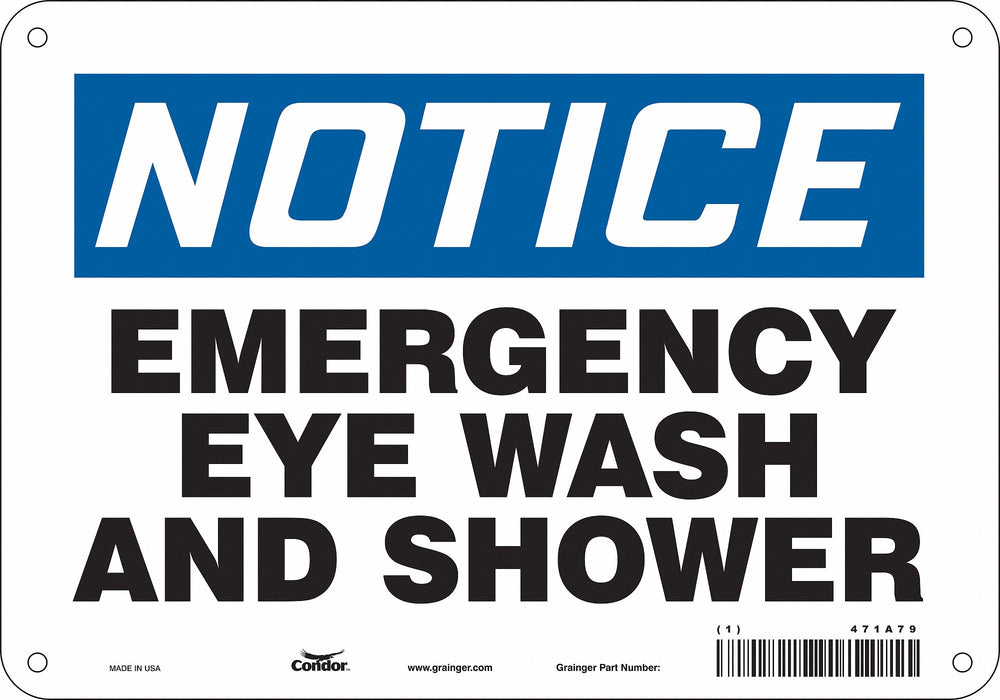 Safety Sign 7 in x 10 in Polyethylene